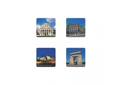 Suporturi pahare Bucureşti set 4 bucăţi Suporturi pahare Bucureşti set 4 bucăţi